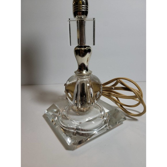 Vintage Imported Lead Crystal Handcut Table Lamp - Picture 5 of 5